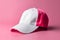 Ai Generative Baseball cap isolated on pink background. Mock up for your design