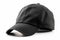 Ai Generative Black baseball cap mockup isolated on white background. Side view