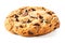 Ai generative. Chocolate chip cookie on white