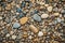 Ai Generative Colorful pebble stones on the beach. Abstract background texture