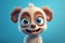 Ai Generative Cute dog with big eyes. 3D rendering