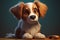 Ai Generative Cute dog - Cavalier King Charles Spaniel. Studio shot