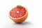 Ai Generative Grapefruit on a white background, close-up, macro