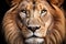 Ai generative. Head shot of a male Lion