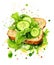 Ai generative healthy food, sandwich illustration