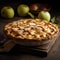 AI generative Homemade apple pie. Selective focus