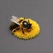 AI Generative Illustration Graphic Design Art Honey Bee flower Honeycomb Sign Logo
