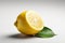 Ai Generative Lemon with water droplets on a white background. Studio shot.