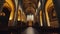 AI generative photography, interior design images of Christian churches, Gothic style cathedrals, ancient Europe.