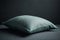 Ai Generative Pillow on dark background, close up. Comfortable pillow