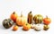 Ai generative. Pumpkins against white background