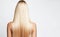 Ai generative. Rearview shot of a young woman with long silky blonde hair