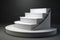 Ai Generative White pedestal for product display. 3D rendering