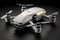 Ai Generative White quadcopter modern drone with camera on black background. 3d rendering