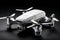 Ai Generative White quadcopter modern drone with camera on black background. 3d rendering