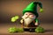 ai generator, artificial intelligence, neural network image. St. Patrick\\\'s Day. A leprechaun in a green hat with a clover.