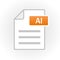 AI icon isolated. File format. Vector