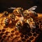 An AI illustration of the bees have taken off their hivehive to get to some nectar