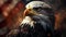 AI illustration of a majestic bald eagle against a vivid background