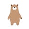 Ai Image Generative adorable brown bear standing position.