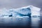 Ai midjourney illustration of antarctic icebergs and ice floes