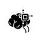 Ai mind glyph icon