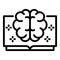 Ai open smart book icon, outline style