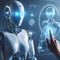 AI Powered Robotic person in a Futuristic World ai generated