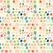 Ai rendered seamless repeat pattern with painted colourful dots