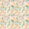 Ai rendered seamless repeat pattern with pastel abstract rounded shapes.