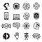 Ai robot artificial intelligence icons. Vector illustration