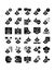 ai robot technology solid glyph web icon set