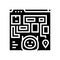 ai routing autonomous delivery glyph icon vector illustration