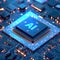 Ai Technology Concept on Futuristic Circuit Board, Advanced AI Chipset, AI