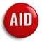 Aid Red Round Symbol Isolated