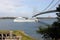 AIDA LUNA cruise ship passing the Narrows at Fort Wadsworth from New York Harbor into the Atlantic