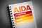 AIDA marketing acronym, business concept