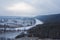 Aidar River in Ukraine Winter landscape