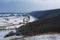 Aidar River in Ukraine.Winter.Landscape with forest and river.