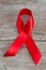 Aids Awareness Red Ribbon. 1st December World Aids Day