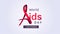 AIDS awareness. World AIDS Day commemorative design concept. Red ribbon