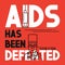 AIDS has been defeated. Medical concept flat banner.