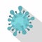 AIDS virus icon, flat style