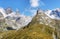 Aiguille de la Vanoise from Le Moriond in Vanoise national park, french alps, France