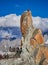 AIGUILLE DU MIDI, FRANCE - AUGUST 8, 2017: Alpinists climbing on rocks at Aiguille du Midi, Chamonix, France