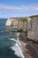 Aiguille Etretat cliff on the sea