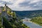 AiguÃ¨ze Alongside canyon of Ardeche river in France.