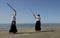 Aikido on the beach