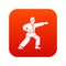 Aikido fighter icon digital red