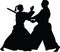 Aikido martial art vector
